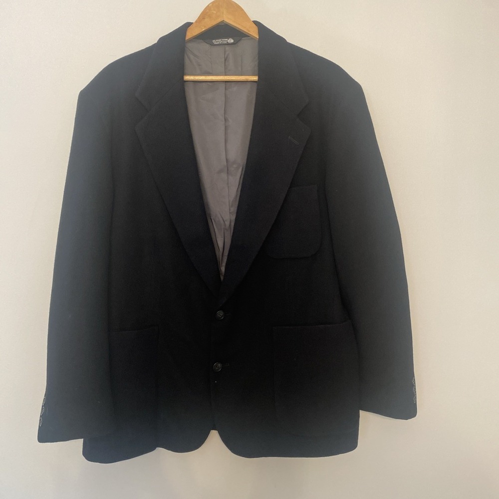 Vintage‎ Mark Shale Wool Blazer Men's 46/48 Made in USA 80s 90s Tailored Jacket